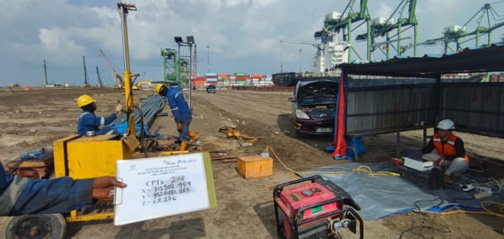 Penyelidikan Tanah Pengadaan Terminal Kalibaru Tahap 1B Tanjung Priok